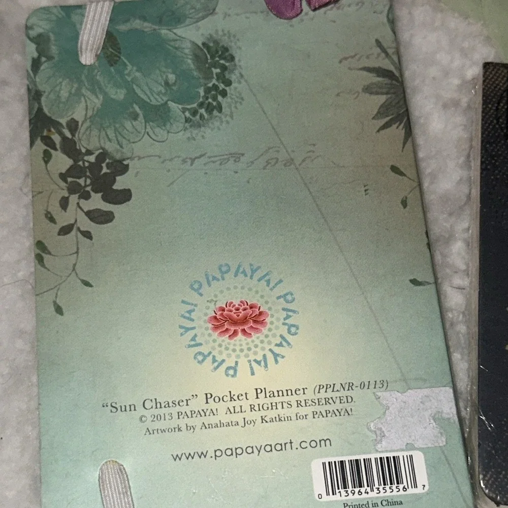 Papaya Art Sun Chaser Pocket Planner and Dreamer Mini Notebook Set Floral Gold